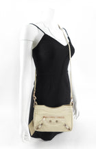 Balenciaga Beige Leather Crossbody Hip Bag