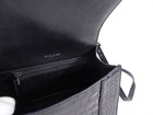 Balenciaga  All Black Croc Embossed Hourglass XS Bag