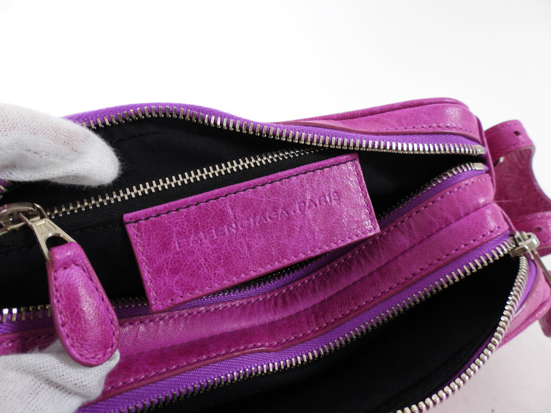 Balenciaga Fuchsia Motocross Giant 12 Chic Shoulder Bag