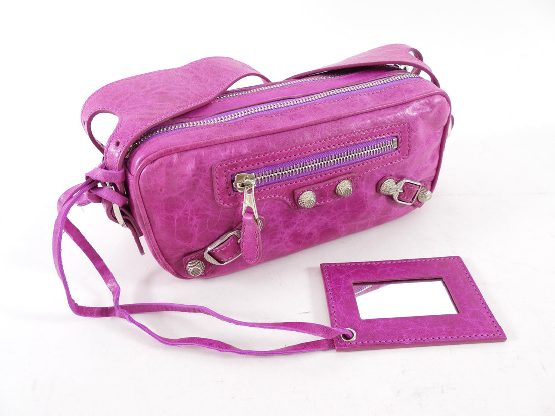 Balenciaga Fuchsia Motocross Giant 12 Chic Shoulder Bag