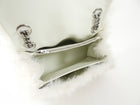 Balenciaga Ivory White Faux Fur Medium Crush Chain Bag