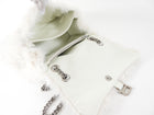 Balenciaga Ivory White Faux Fur Medium Crush Chain Bag