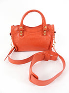 Balenciaga Tomato Red Lambskin Mini City Two Way Bag GHW