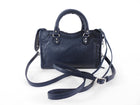 Balenciaga Navy Lambskin Mini Classic City Bag