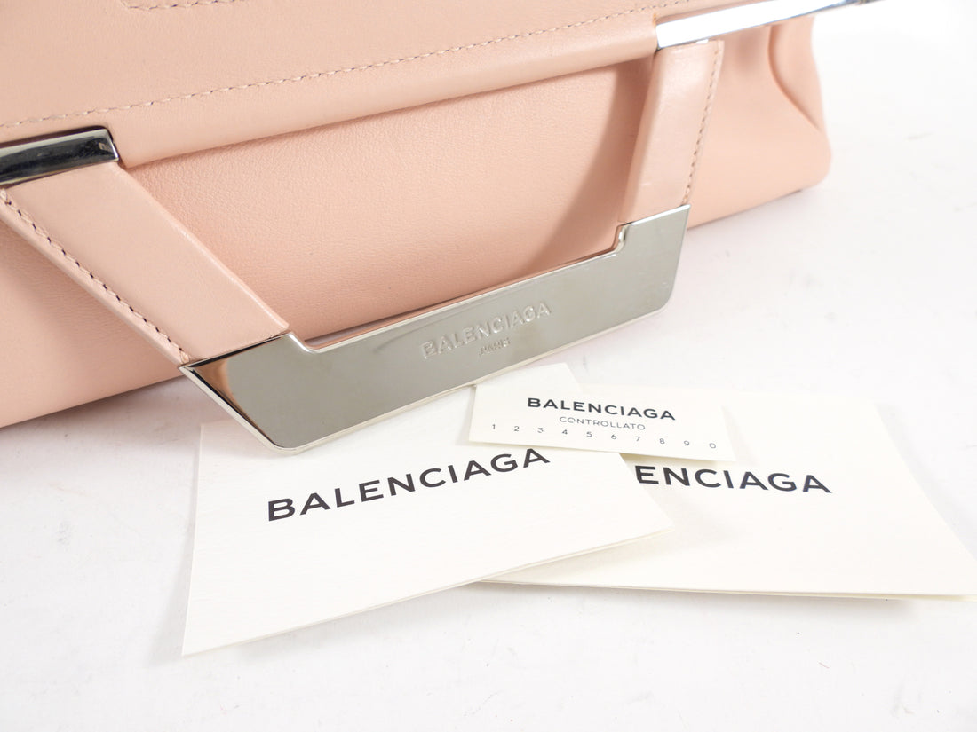Balenciaga Alexander Wang Light Pink Leather Frame Doctor Bag