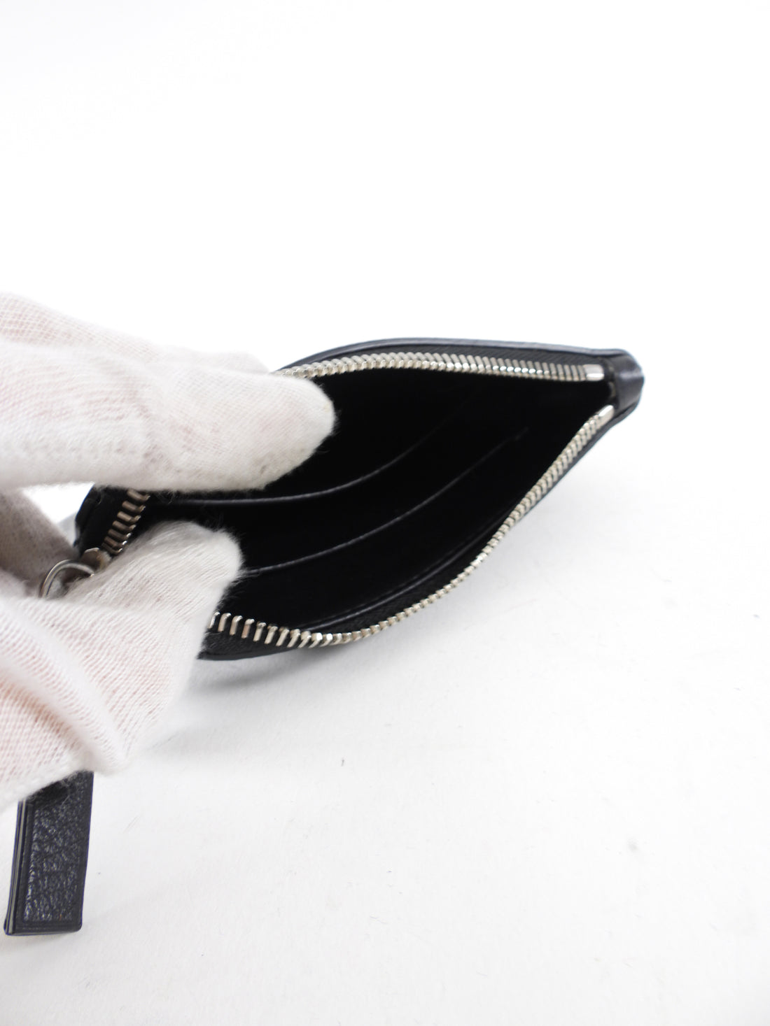 Balenciaga Black and White Logo Everyday Zip Pouch