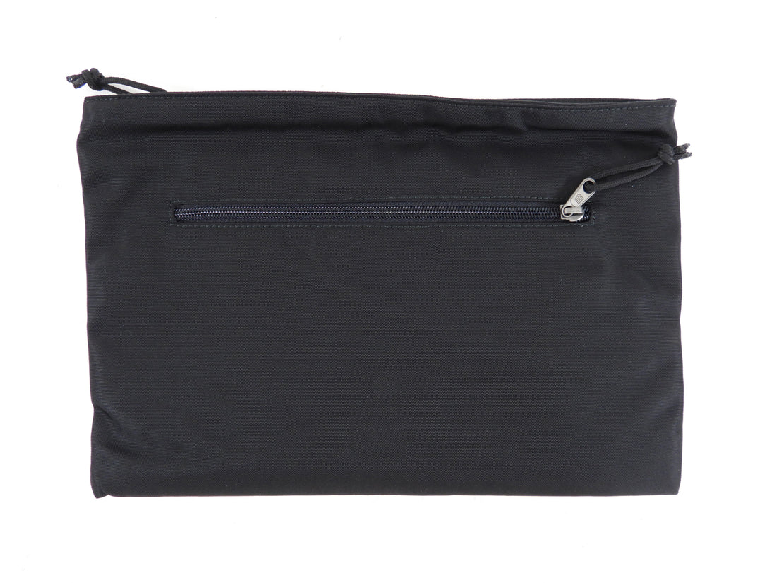 Balenciaga Black Nylon Zip Clutch Pouch Bag