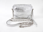 Balenciaga Silver Metallic Reporter Chain Crossbody Bag