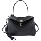 Balenciaga Small Black Leather Rodeo Two-Way Tote Bag