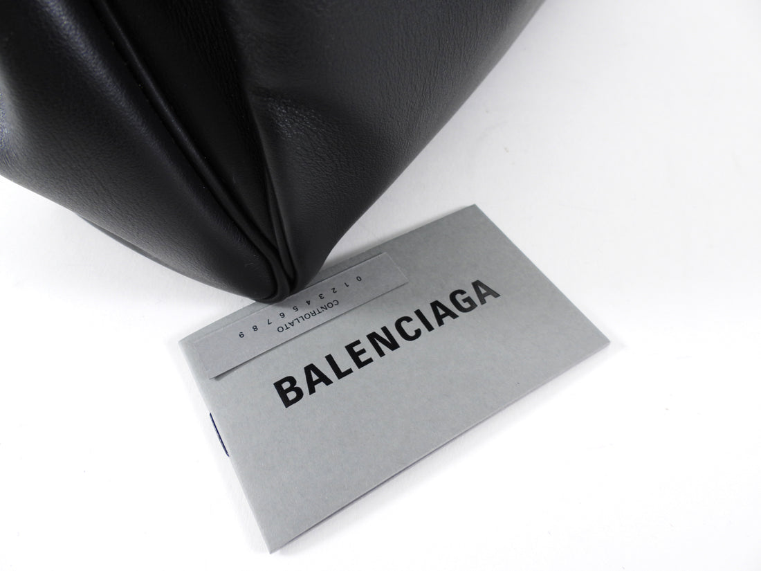 Balenciaga Small Black Leather Rodeo Two-Way Tote Bag