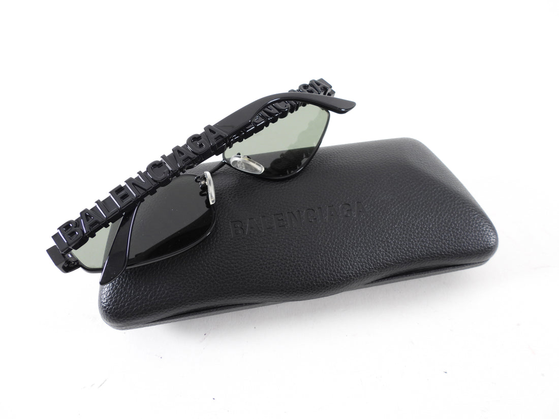 Balenciaga Black Script Sunglasses BB0107S