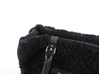 Balenciaga Black Shearling and Suede Papier Mini Tote Bag