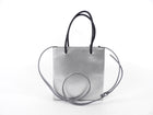 Balenciaga Silver Logo Shopping XXS North South Bag