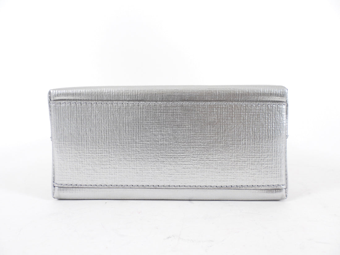 Balenciaga Silver Logo Shopping XXS North South Bag