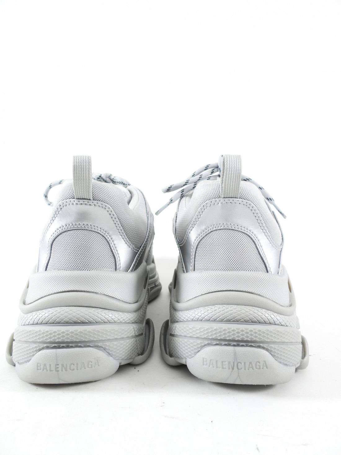 Balenciaga Silver Metallic Triple S Sneakers - Men's USA 11 / 44