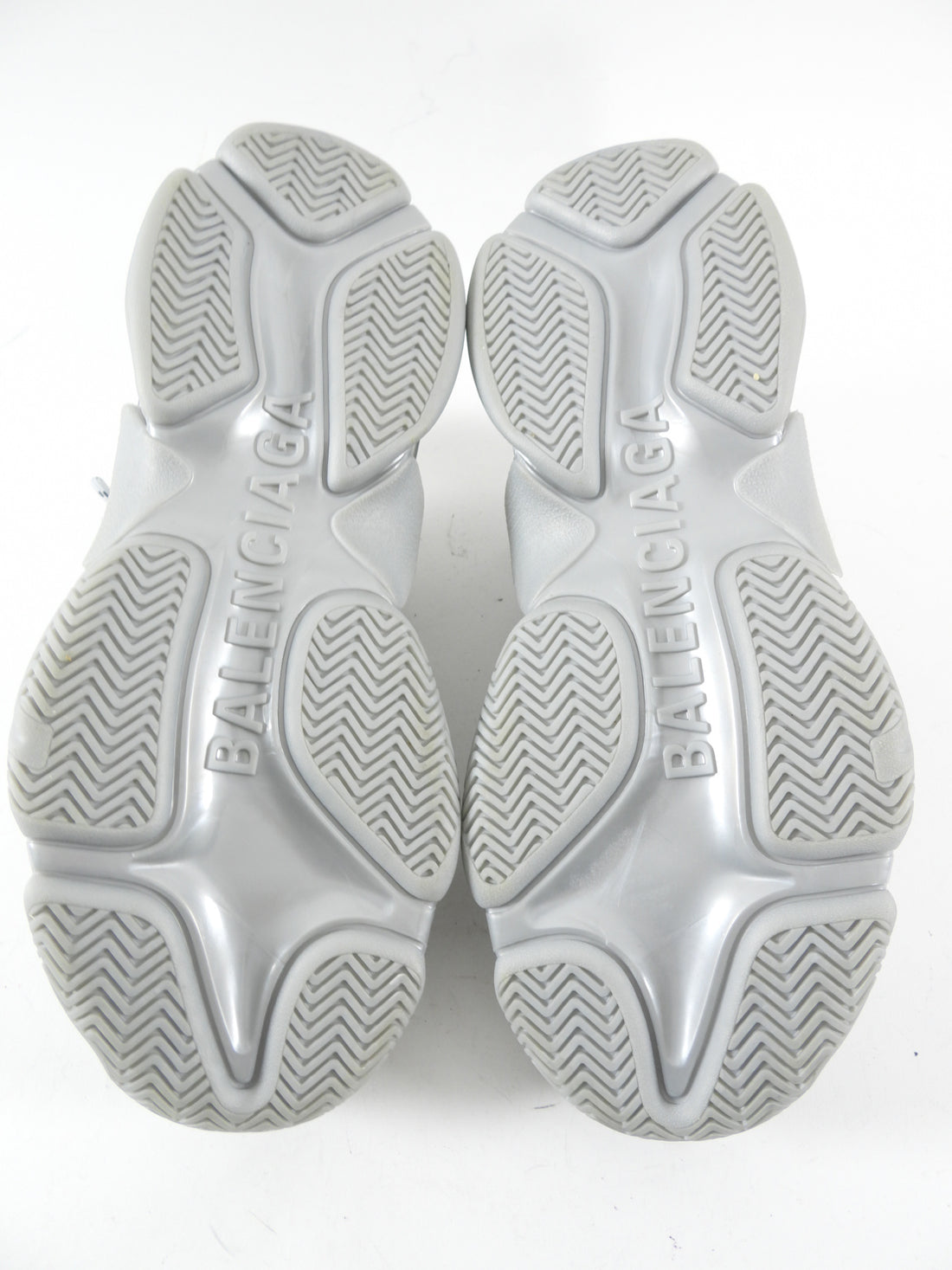 Balenciaga Silver Metallic Triple S Sneakers - Men's USA 11 / 44