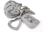 Balenciaga Silver Pewter Le Cagole XS Chain Satchel Bag