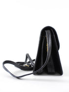 Balenciaga Black Embossed Leather Small Accordion Bag