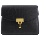 Balenciaga Black Embossed Leather Small Accordion Bag