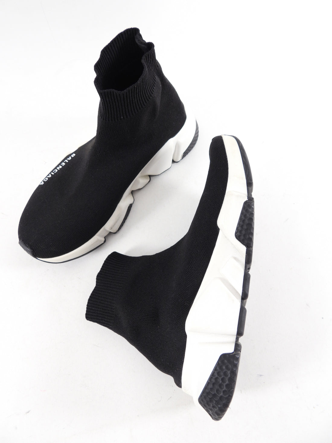 Balenciaga Black Speed Sock Sneakers - USA 4