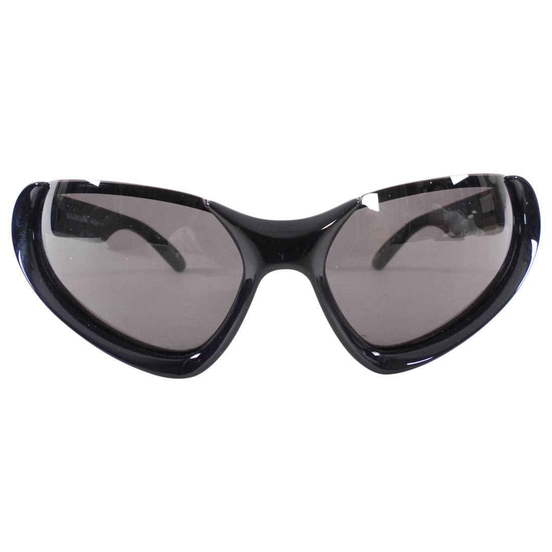 Balenciaga Black Acetate Cut Cat Eye BB0202S Sunglasses