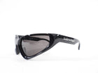 Balenciaga Black Acetate Cut Cat Eye BB0202S Sunglasses