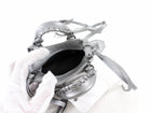 Balenciaga Silver Pewter Leather Super Nano Neo Classic City Bag