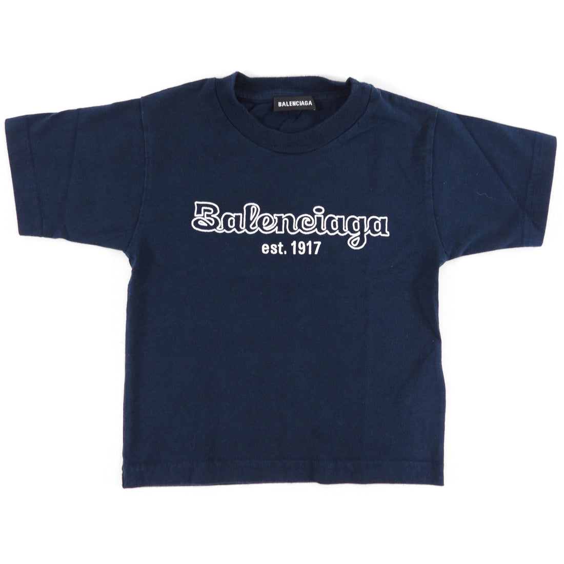 Balenciaga Kids Navy Logo T Shirt - 2Y
