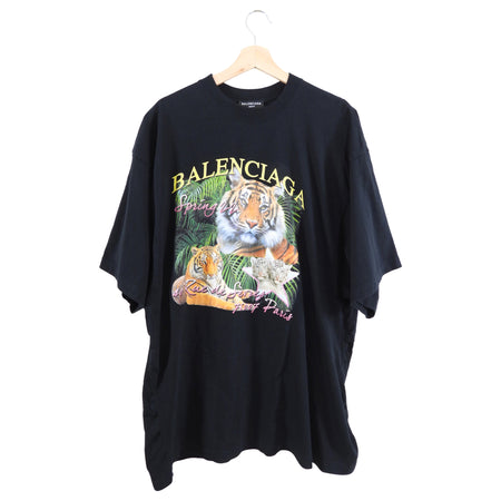 Balenciaga Unifit Year of the Tiger Vintage Jersey Black T-Shirt