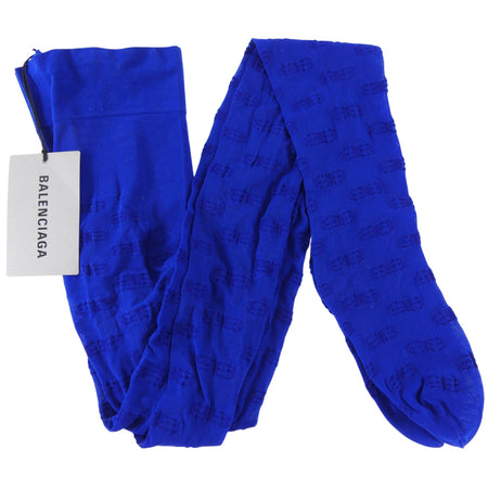 Balenciaga Blue Sheer BB Logo Tights - S