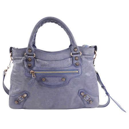 Balenciaga Periwinkle Blue Leather Town Bag