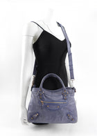 Balenciaga Periwinkle Blue Leather Town Bag