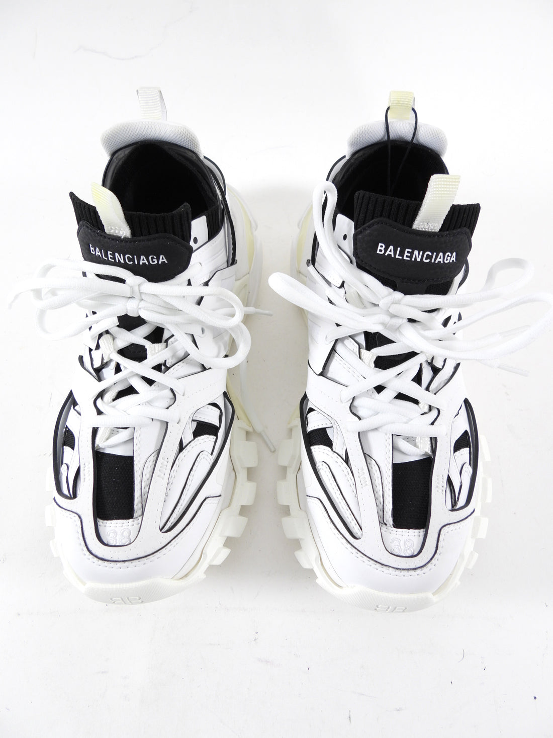 Balenciaga Black and White Track Sneakers - 38 (fits like 37 / 7)