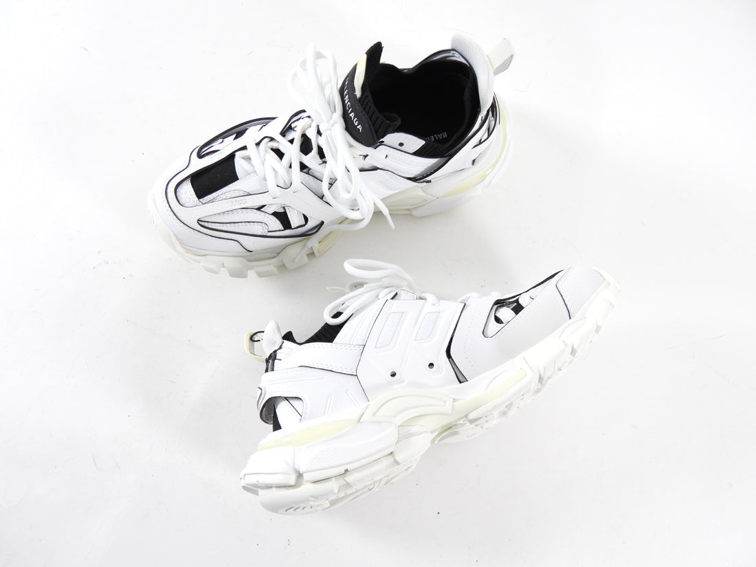 Balenciaga Black and White Track Sneakers - 38 (fits like 37 / 7)