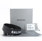 Balenciaga Black Leather Logo Belt - XS 65cm (21-25