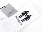 Balenciaga White Pride Tennis Graphic Logo Sport Socks - M