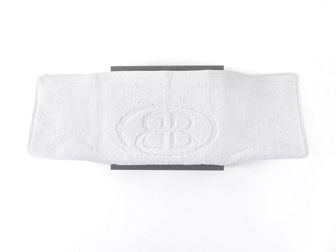 Balenciaga Hotels & Resorts White Cotton Hand Towel