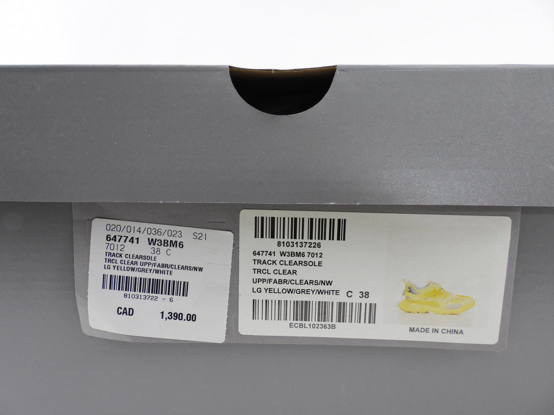 Balenciaga Lemon Yellow Track Sneakers - 38 (fits like 37 / 7)