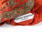 Pierre Balmain 1990's Vintage Haute Couture Red Chinese Style Pant Suit - FR38