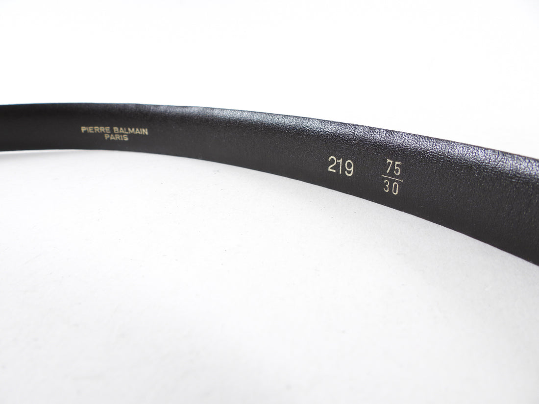 Pierre Balmain Vintage Brown Leather Skinny Belt - 75 / 30