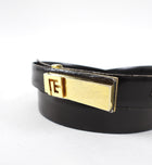 Pierre Balmain Vintage Brown Leather Skinny Belt - 75 / 30