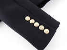 Balmain Black Blazer with Gold Lion Head Buttons - FR40 / 8