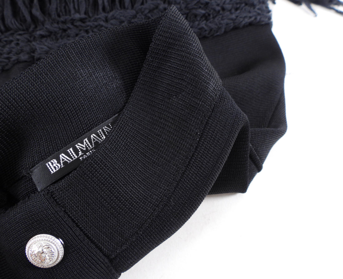 Balmain Black Fringe Mini Skirt - XS / 0