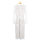Balmain Resort 2015 White Intarsia Stretch Knit Long Gown Dress - FR36 I MISS YOU VINTAGE Balmain Resort 2015 White Intarsia Stretch Knit Long Gown Dress - FR36 I MISS YOU VINTAGE