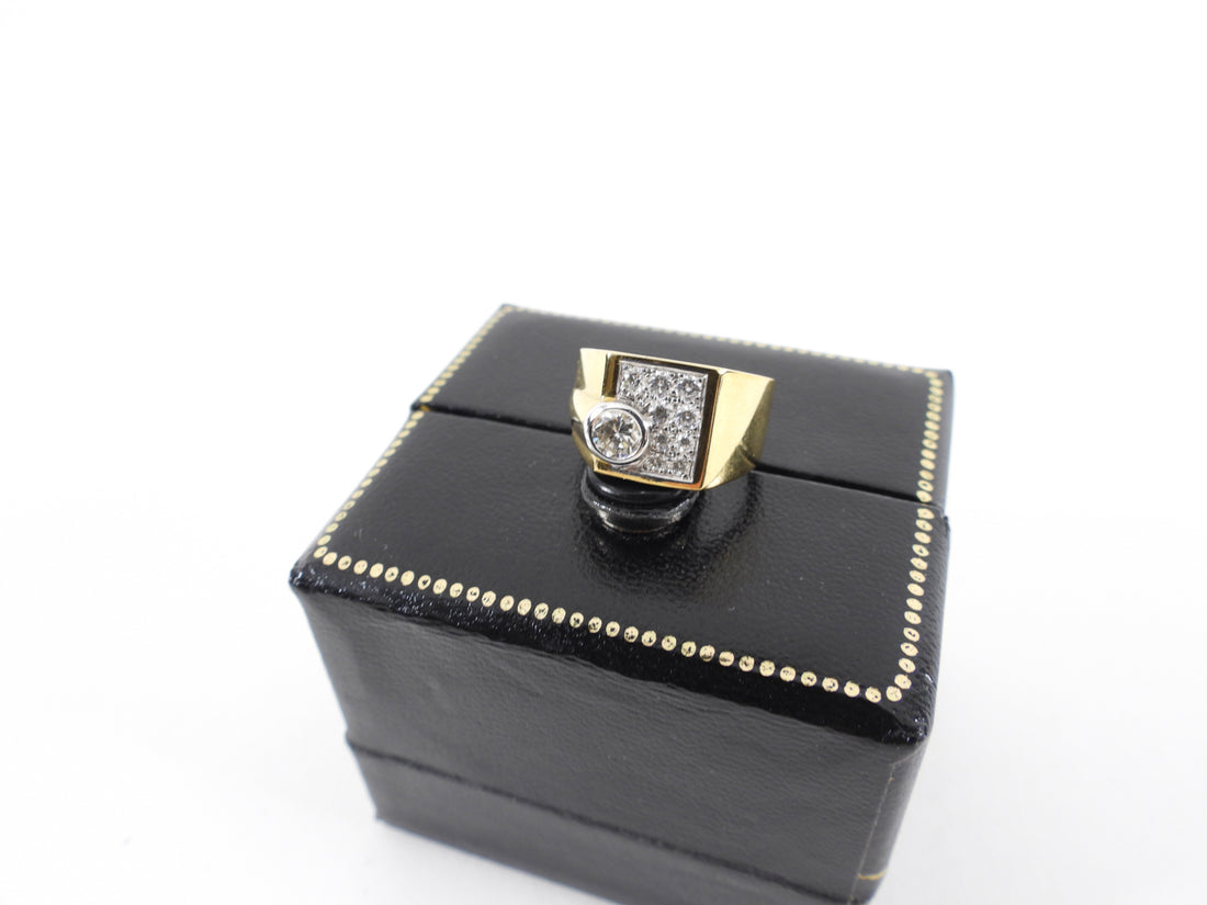 10K White Gold Mens Black Diamond Wedding Band Square Engagement Ring 0.50  Ct. - JFL Diamonds & Timepieces