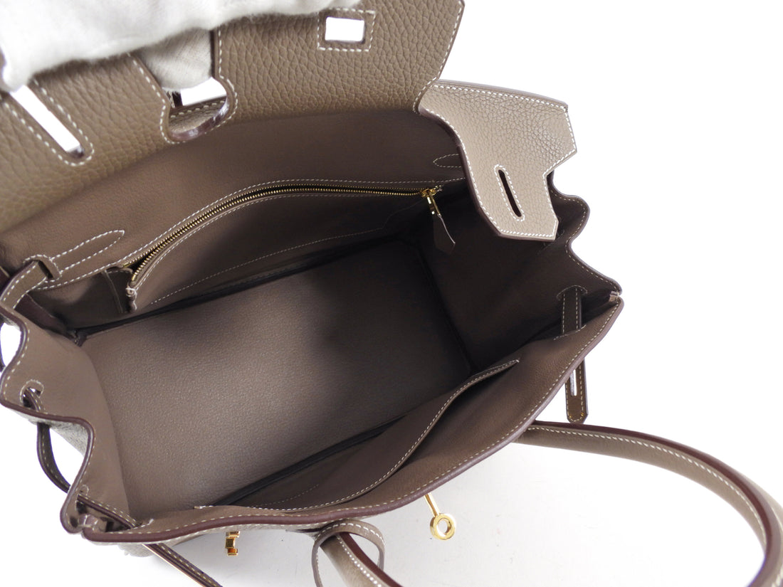 Hermes Birkin 30 Etoupe Taurillon Clemence GHW 2021