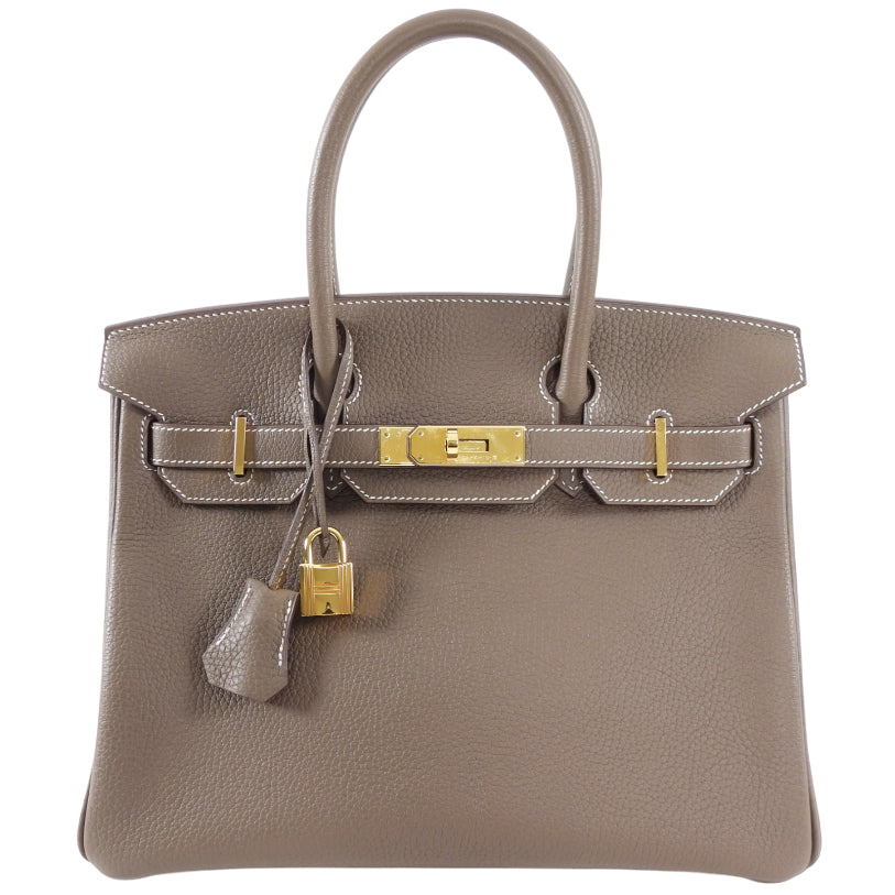 Hermes Birkin 30 Etoupe Taurillon Clemence GHW 2021
