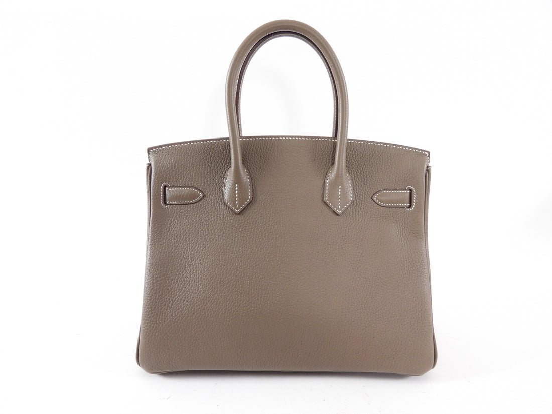 Hermes Birkin 30 Etoupe Taurillon Clemence GHW 2021