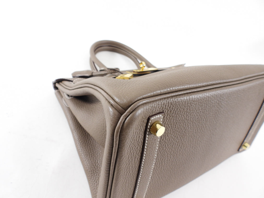 Hermes Birkin 30 Etoupe Taurillon Clemence GHW 2021