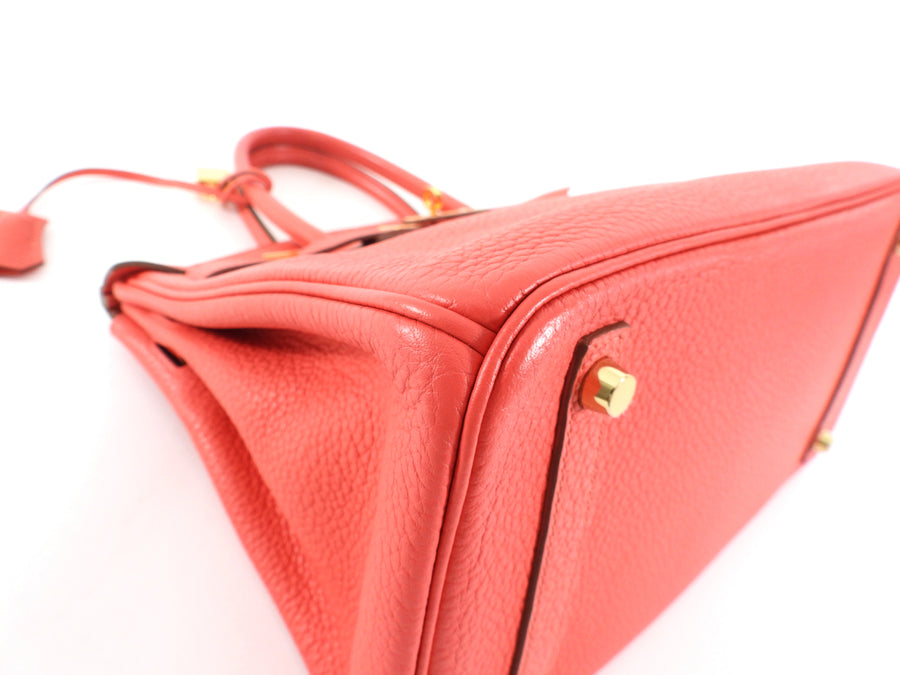 Hermes Birkin 30 Taurillon Clemence Leather Pink Rose Jaipur Bag GHW